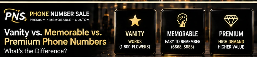 Vanity, memorable and premium phone number comparison